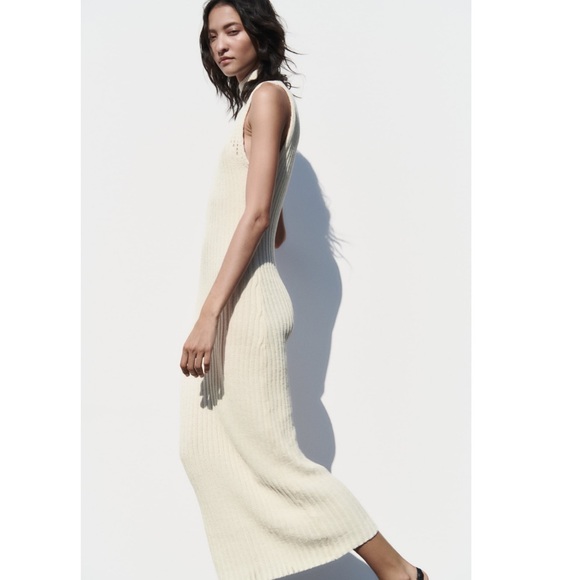 ZARA LONG CHENILLE DRESS - Picture 5 of 9